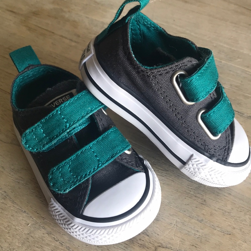 Toddler baby converse gray teal all star size 2